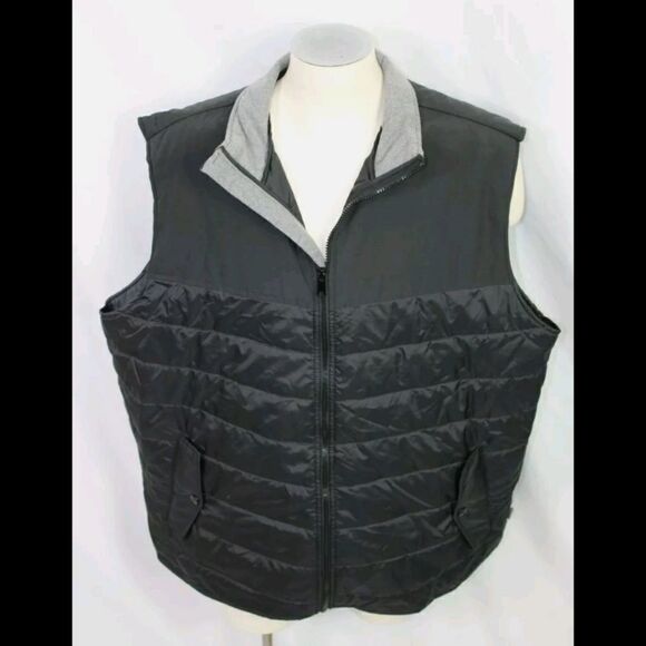 Woolrich Black Quilted 2X Mens Vest EUC - Picture 1 of 9